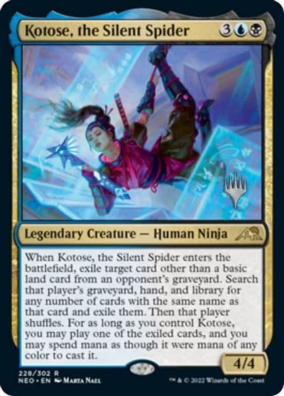 Kotose the Silent Spider Promo Pack: Kamigawa: Neon Dynasty Magic card
