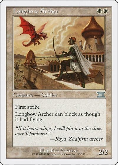 Longbow Archer Classic Sixth Edition Magic card