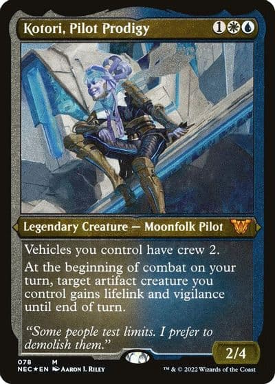 Kotori Pilot Prodigy Display Commander Thick Stock Commander: Kamigawa: Neon Dynasty Magic card