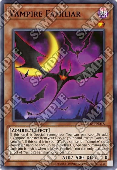 Vampire Familiar OTS Tournament Pack 18 Yu-Gi-Oh! card
