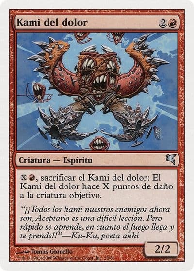 Pain Kami Spanish Kami del dolor C28 Magic Encyclopedia 2005 (Salvat/Hachette) Magic card