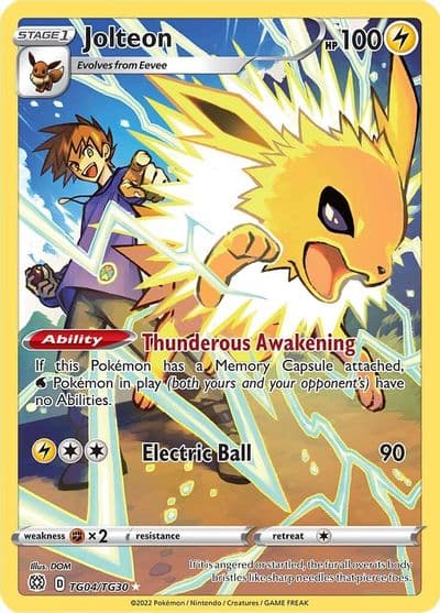 Jolteon SWSH09: Brilliant Stars Trainer Gallery Pokemon card