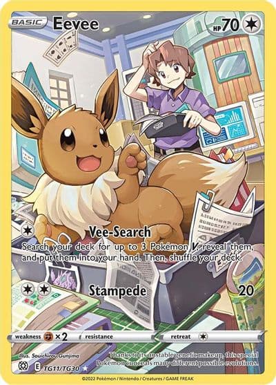 Eevee SWSH09: Brilliant Stars Trainer Gallery Pokemon card
