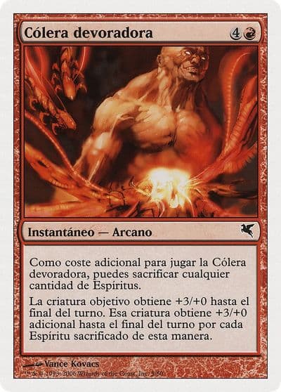 Devouring Rage Spanish Colera devoradora Magic Encyclopedia 2005 (Salvat/Hachette) Magic card