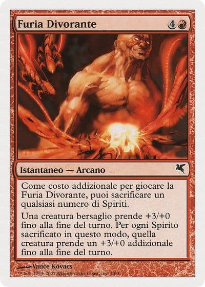 Devouring Rage Italian Furia Divorante Magic Encyclopedia 2005 (Salvat/Hachette) Magic card