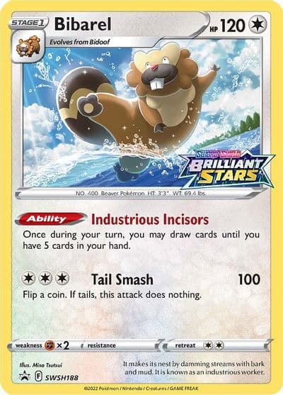 Bibarel - SWSH188 SWSH: Sword & Shield Promo Cards Pokemon card