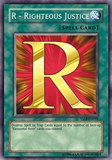 R Righteous Justice Starter Deck: Jaden Yuki Yu-Gi-Oh! card