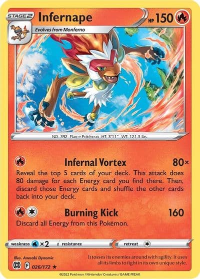 Infernape Deck Exclusives Pokemon card