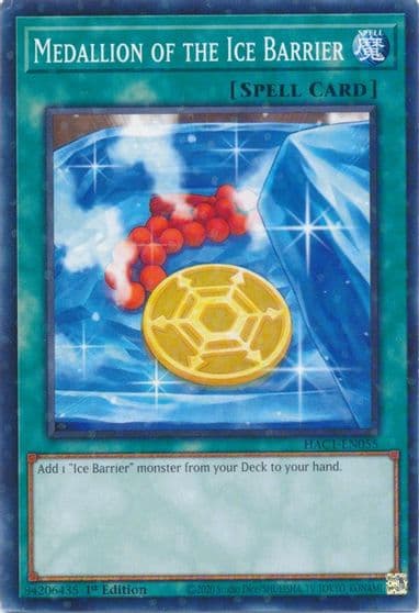 Medallion of the Ice Barrier Duel Terminal Hidden Arsenal: Chapter 1 Yu-Gi-Oh! card