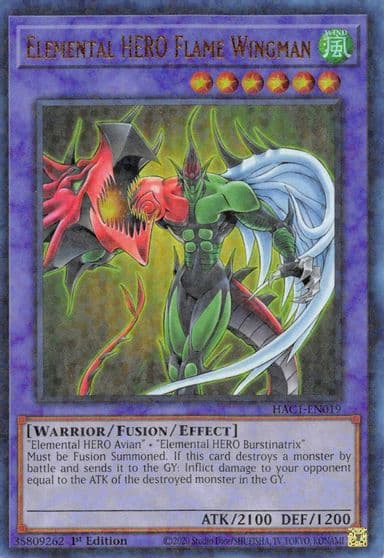 Elemental HERO Flame Wingman Duel Terminal Hidden Arsenal: Chapter 1 Yu-Gi-Oh! card