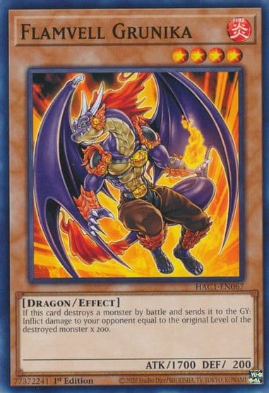 Flamvell Grunika Hidden Arsenal: Chapter 1 Yu-Gi-Oh! card
