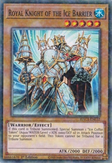 Royal Knight of the Ice Barrier Duel Terminal Hidden Arsenal: Chapter 1 Yu-Gi-Oh! card