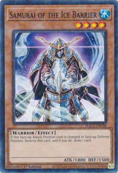 Samurai of the Ice Barrier Duel Terminal Hidden Arsenal: Chapter 1 Yu-Gi-Oh! card