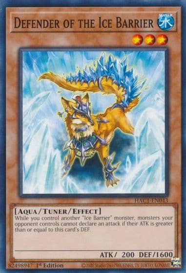 Defender of the Ice Barrier Hidden Arsenal: Chapter 1 Yu-Gi-Oh! card
