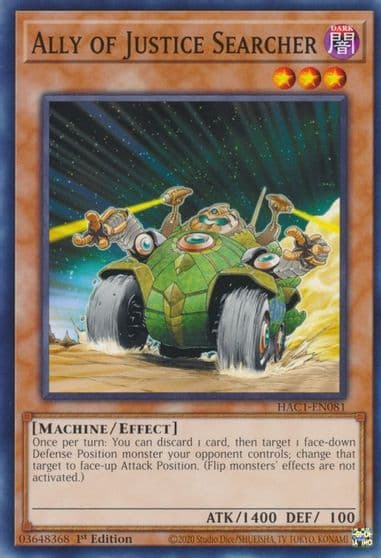 Ally of Justice Searcher Hidden Arsenal: Chapter 1 Yu-Gi-Oh! card