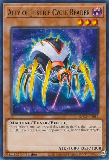 Ally of Justice Cycle Reader Hidden Arsenal: Chapter 1 Yu-Gi-Oh! card