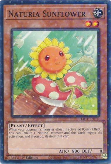 Naturia Sunflower Duel Terminal Hidden Arsenal: Chapter 1 Yu-Gi-Oh! card