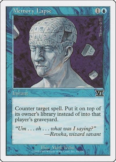 Memory Lapse Classic Sixth Edition Magic card