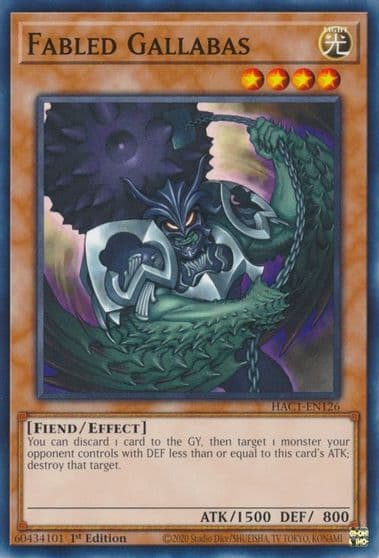 Fabled Gallabas Hidden Arsenal: Chapter 1 Yu-Gi-Oh! card
