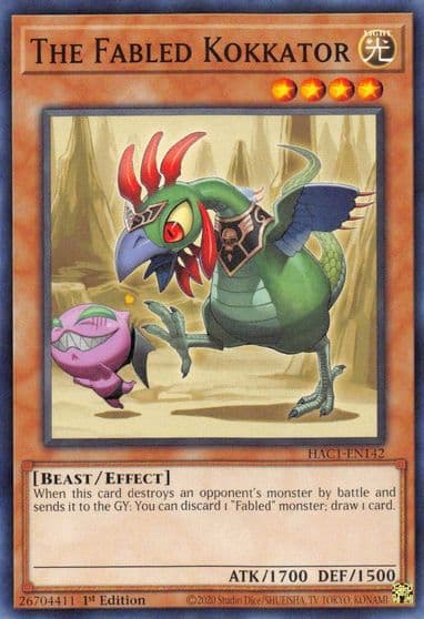 The Fabled Kokkator Hidden Arsenal: Chapter 1 Yu-Gi-Oh! card