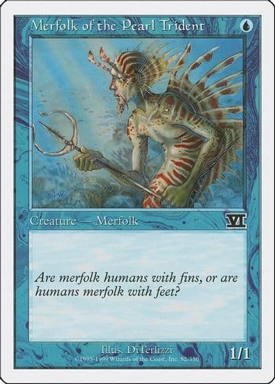 Merfolk of the Pearl Trident Classic Sixth Edition Magic card