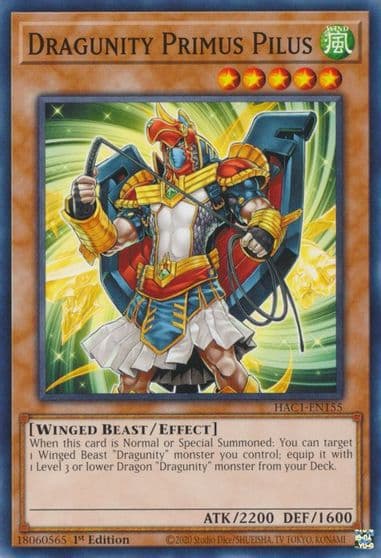 Dragunity Primus Pilus Hidden Arsenal: Chapter 1 Yu-Gi-Oh! card