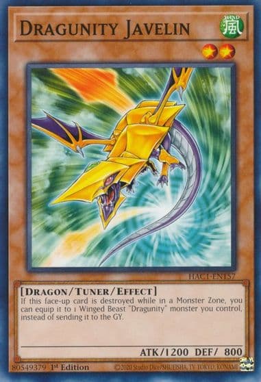 Dragunity Javelin Hidden Arsenal: Chapter 1 Yu-Gi-Oh! card