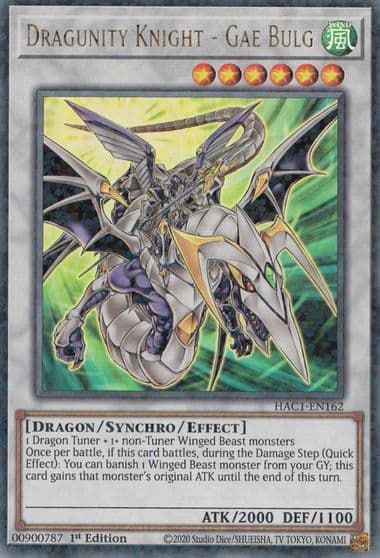 Dragunity Knight Gae Bulg Duel Terminal Hidden Arsenal: Chapter 1 Yu-Gi-Oh! card