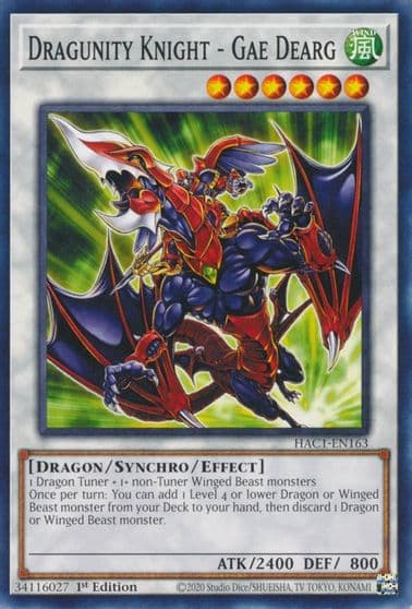 Dragunity Knight Gae Dearg Hidden Arsenal: Chapter 1 Yu-Gi-Oh! card