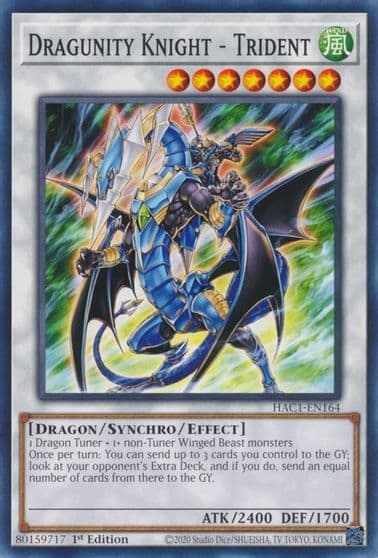 Dragunity Knight Trident Hidden Arsenal: Chapter 1 Yu-Gi-Oh! card