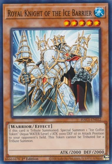 Royal Knight of the Ice Barrier Hidden Arsenal: Chapter 1 Yu-Gi-Oh! card