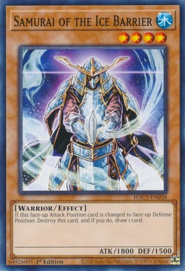 Samurai of the Ice Barrier Hidden Arsenal: Chapter 1 Yu-Gi-Oh! card