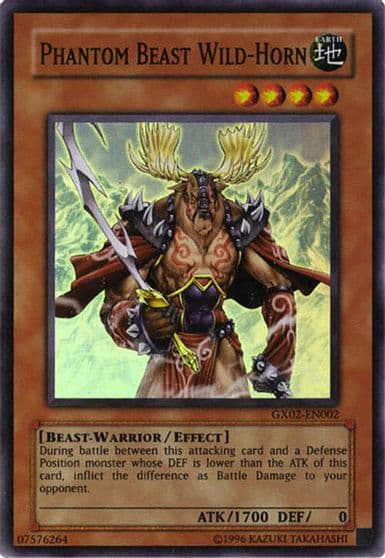 Phantom Beast Wild Horn GX Tag Force Promo Yu-Gi-Oh! card