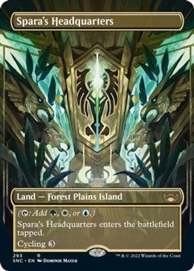 Sparas Headquarters Borderless Streets of New Capenna Magic card