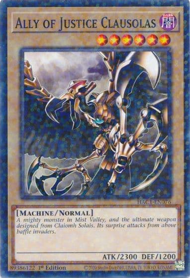 Ally of Justice Clausolas Duel Terminal Hidden Arsenal: Chapter 1 Yu-Gi-Oh! card