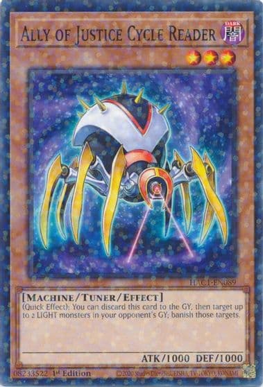 Ally of Justice Cycle Reader Duel Terminal Hidden Arsenal: Chapter 1 Yu-Gi-Oh! card