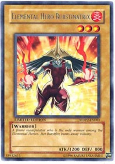 Elemental Hero Burstinatrix McDonald's Promo Series 2 Yu-Gi-Oh! card