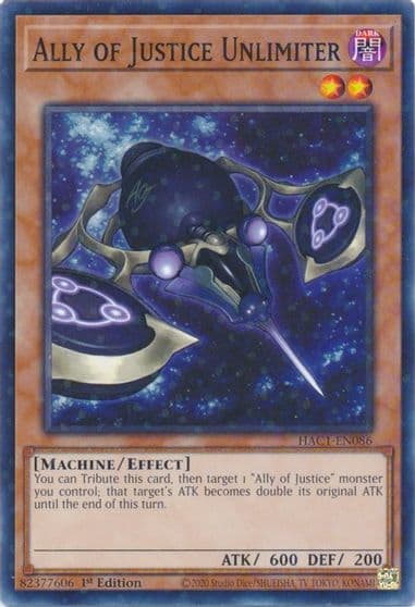 Ally of Justice Unlimiter Duel Terminal Hidden Arsenal: Chapter 1 Yu-Gi-Oh! card