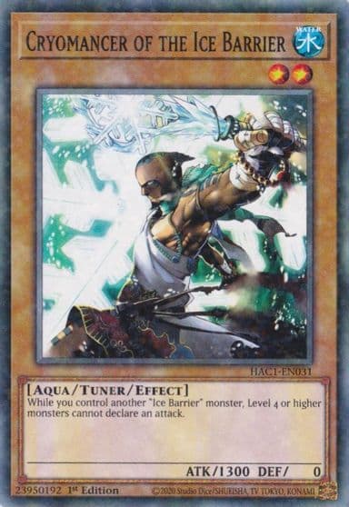 Cryomancer of the Ice Barrier Duel Terminal Hidden Arsenal: Chapter 1 Yu-Gi-Oh! card