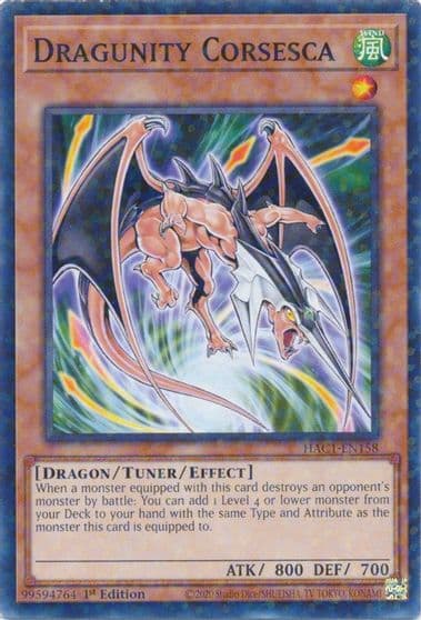 Dragunity Corsesca Duel Terminal Hidden Arsenal: Chapter 1 Yu-Gi-Oh! card