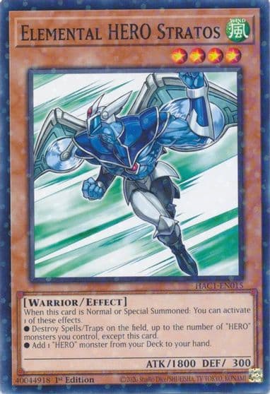 Elemental HERO Stratos Duel Terminal Hidden Arsenal: Chapter 1 Yu-Gi-Oh! card