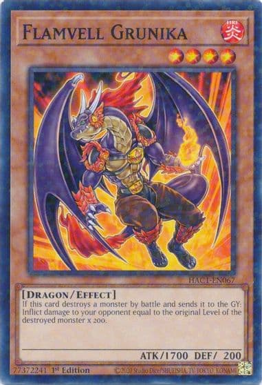 Flamvell Grunika Duel Terminal Hidden Arsenal: Chapter 1 Yu-Gi-Oh! card