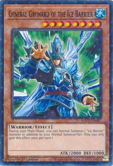 General Grunard of the Ice Barrier Duel Terminal Hidden Arsenal: Chapter 1 Yu-Gi-Oh! card