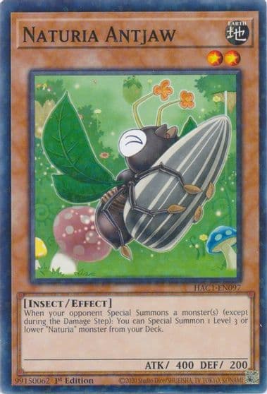 Naturia Antjaw Duel Terminal Hidden Arsenal: Chapter 1 Yu-Gi-Oh! card