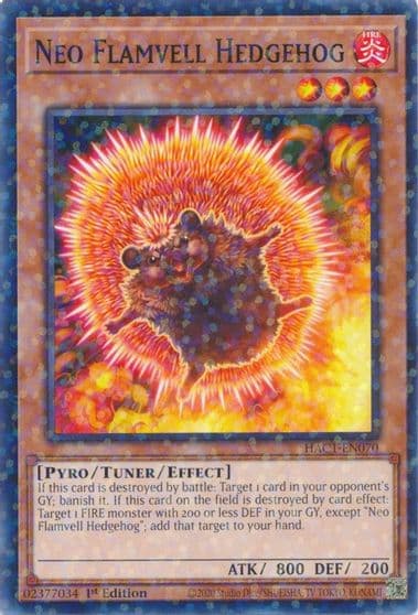 Neo Flamvell Hedgehog Duel Terminal Hidden Arsenal: Chapter 1 Yu-Gi-Oh! card