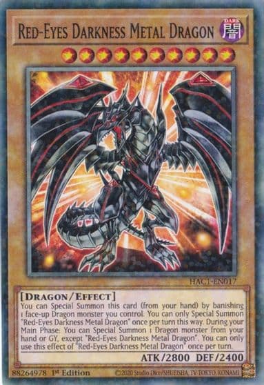 Red Eyes Darkness Metal Dragon Duel Terminal Hidden Arsenal: Chapter 1 Yu-Gi-Oh! card