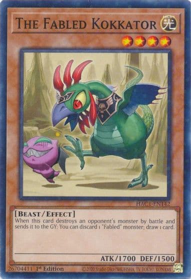 The Fabled Kokkator Duel Terminal Hidden Arsenal: Chapter 1 Yu-Gi-Oh! card