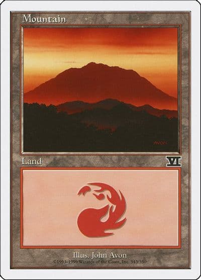 Mountain 343 Classic Sixth Edition Magic card