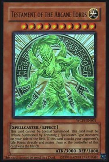 Testament of the Arcane Lords World Championship Series Yu-Gi-Oh! card