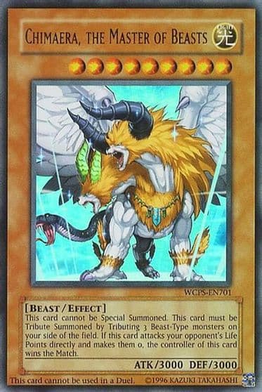 Chimaera the Master of Beasts World Championship Series Yu-Gi-Oh! card